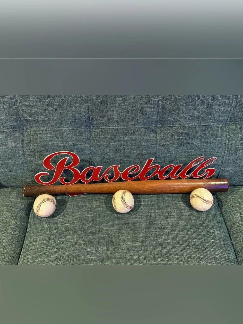 Hobby Lobby Baseball Bat Wall Decor Coat Rack Hat Hooks Sports Man Cave